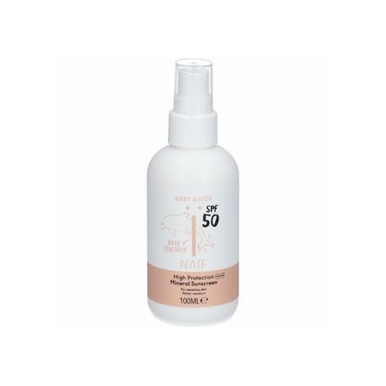 Naïf Σπρέι Αδιάβροχο Παιδικό Αντηλιακό SPF50 – Φυσική Προστασία με Ορυκτά Φίλτρα (100ml)