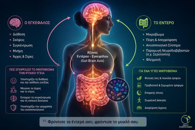 Πώς το μικροβίωμα επηρεάζει το άγχος, τη διάθεση και τις σκέψεις